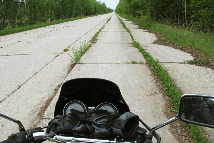 отчет о поездке на мотоцикле Honda cb 400 на танковый полигон длятестирования техники НИИИ-21 под Бронницами