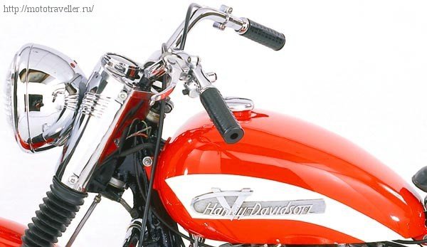 Бензобак и вилка мотоцикла Harley-Davidson KHK.